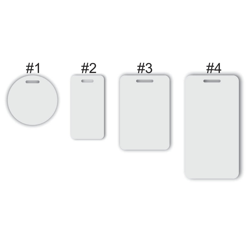 Acrylic Blank Clear Luggage Tags Shapes & Colours {Recommended for Sublimation}