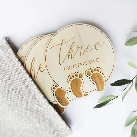 Baby Milestone Cards set of 14 ~ Little Feet