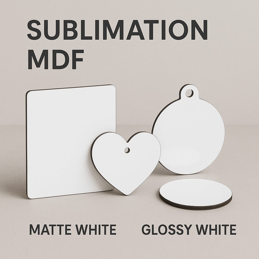 Sublimation MDF Blanks | Matte & Glossy 3mm Personalised Craft Blanks ...