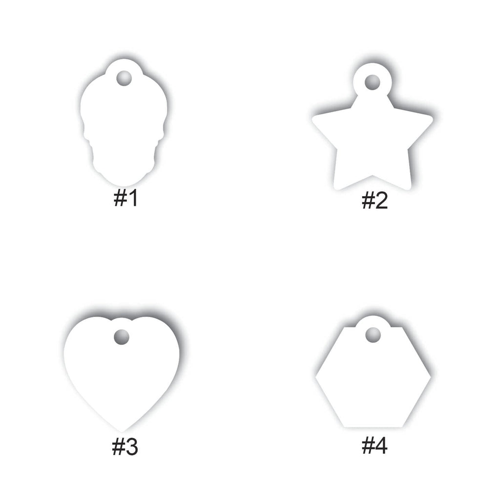 Acrylic Blank Clear Charms Set of 10 Shapes & Colours 20x20x3mm {Recommended for Sublimation}