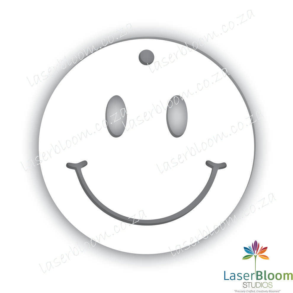 Acrylic Blank Smiley Face- Select Your Thickness (1.5mm, 2mm, 3mm ...