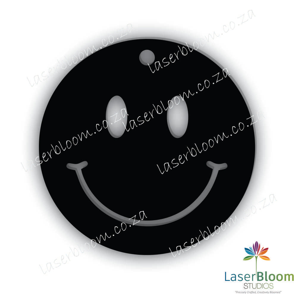 Acrylic Blank Smiley Face- Select Your Thickness (1.5mm, 2mm, 3mm 