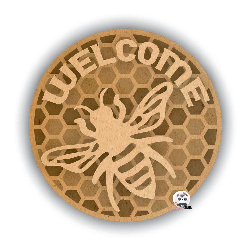 MDF Blank Welcome Bee 3D Layer~3mm