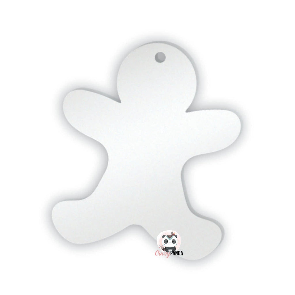 Acrylic Blank Clear Gingerbread Man 60x50x3mm {Recommended for Sublimation}