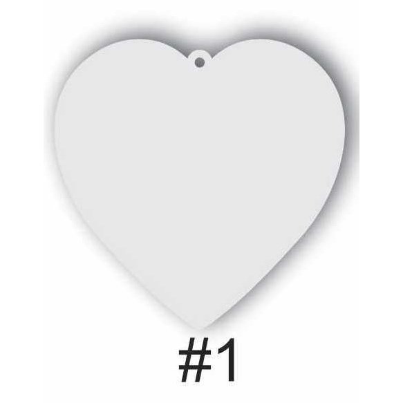 Acrylic Blank Clear Heart Sizes & Colours ~3mm {Recommended for Sublimation}