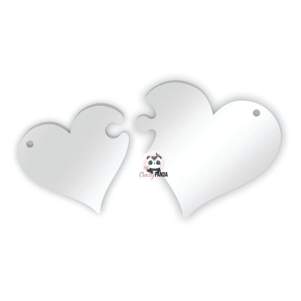 Acrylic Blank Clear Heart Me & You 60x105x3mm {Recommended for Sublimation}