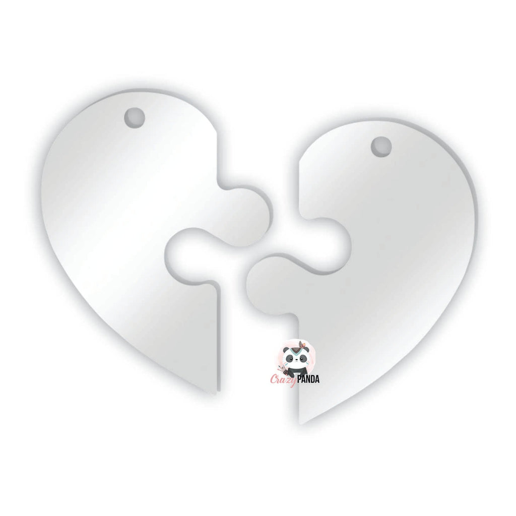 Acrylic Blank Clear Heart Puzzle Sizes {Recommended for Sublimation}