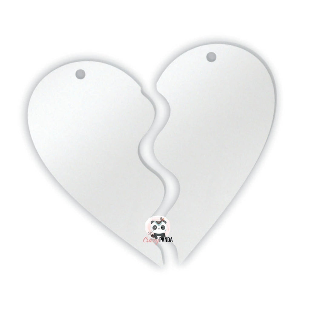 Acrylic Blank Clear Heart Wave Sizes {Recommended for Sublimation}