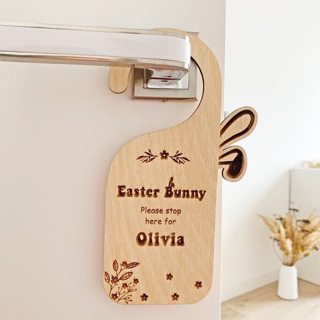 Easter Bunny Please Stop Here Door Hanger