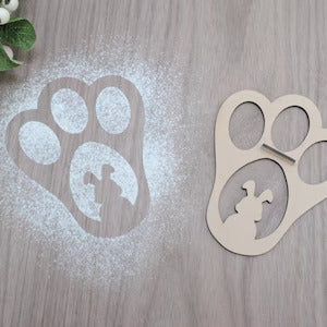 Easter Bunny Footprint Stencil