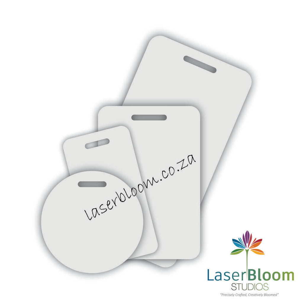 Acrylic Blank Clear Luggage Tags Shapes ~ 1.5mm