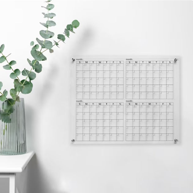 Acrylic Blank Calendar Sheet Sizes & Colours ~3mm Image for illustration purposes only