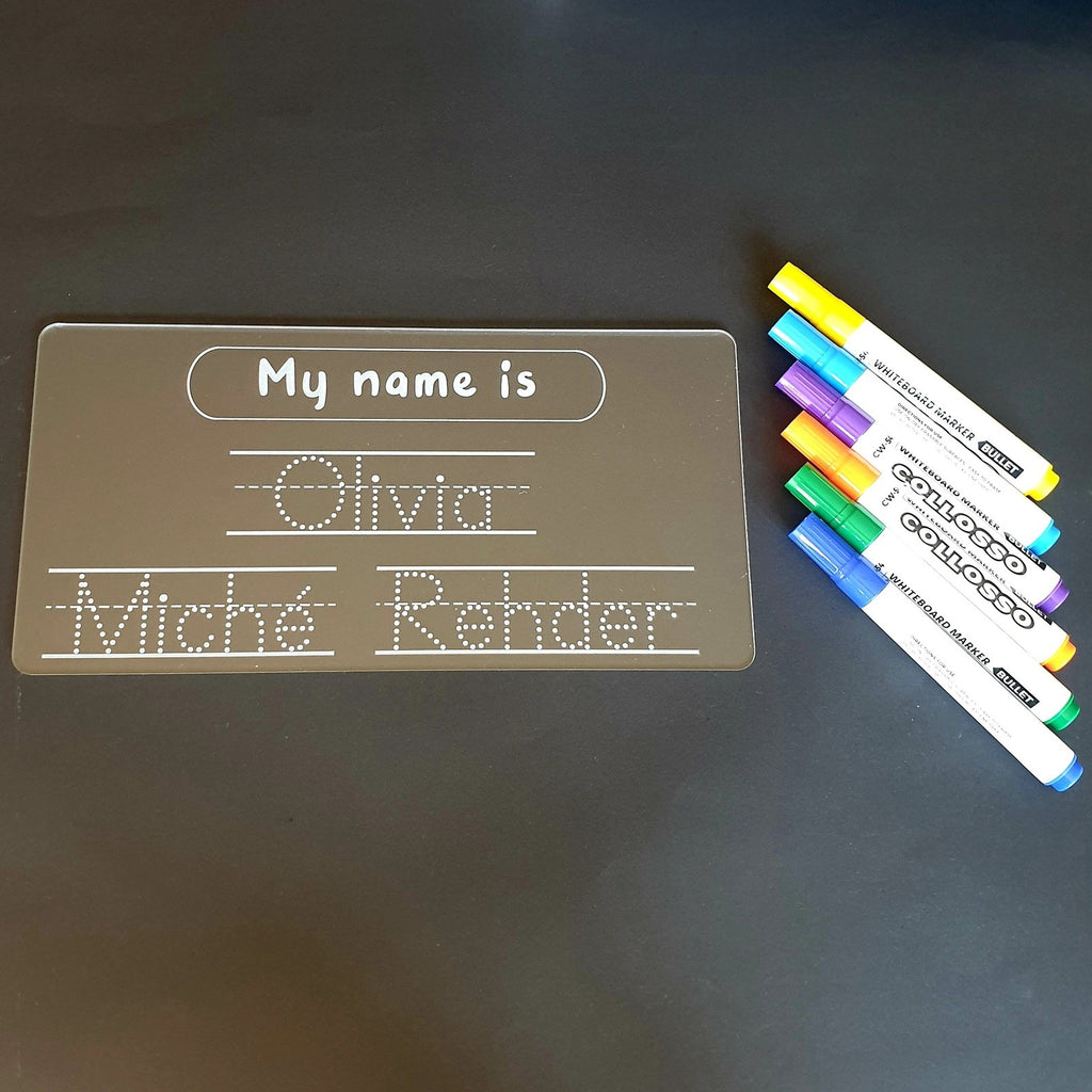 "My name is" - Write & Learn Acrylic Board