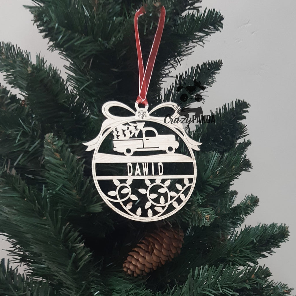 Personalized Wooden Name Christmas Bauble
