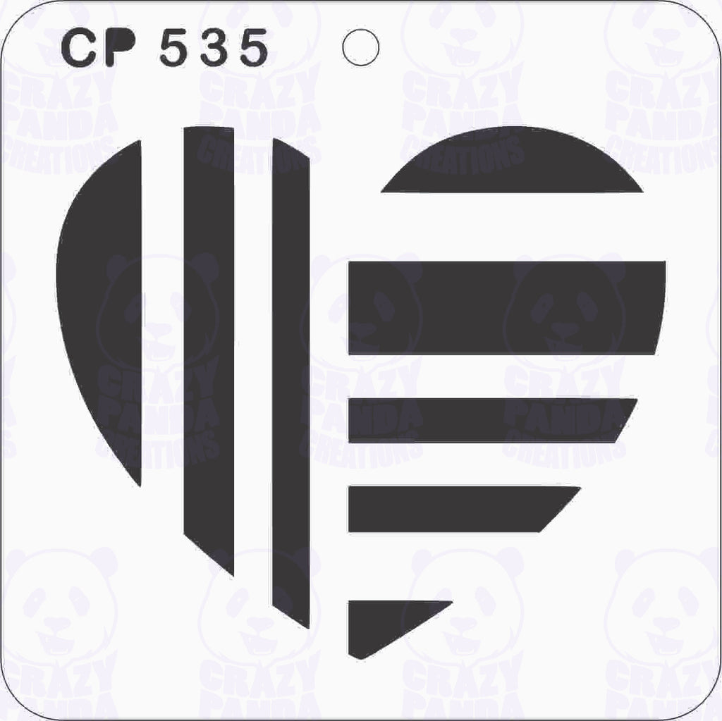 CP535-Striped Heart