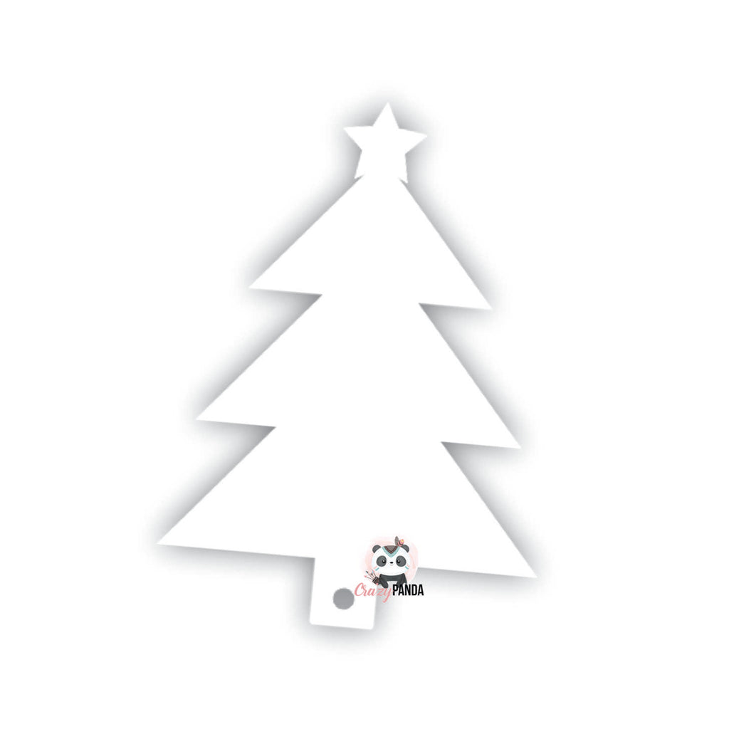 Acrylic Blank White Christmas Tree 70x50x3mm