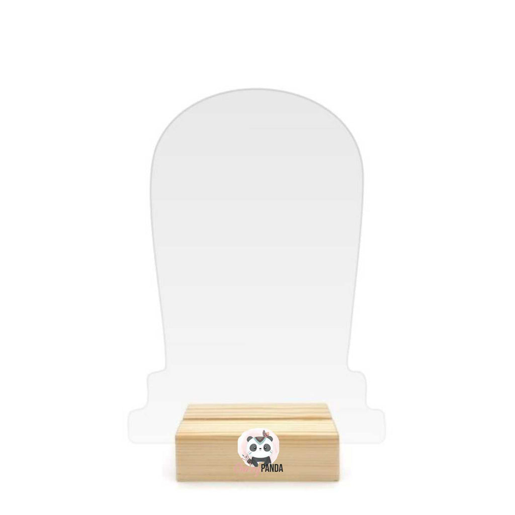 Acrylic Blank Halloween Gravestone Table Sign & Wooden Stand