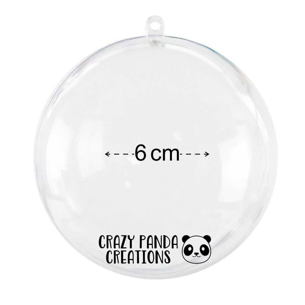 Clear Personal 6cm Christmas Tree Bauble - Christmas Ball