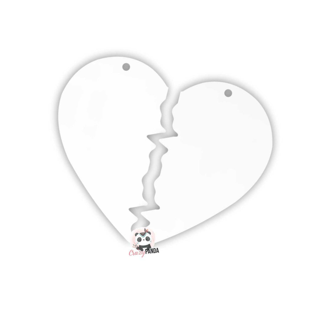 Acrylic Blank White Heart Beat