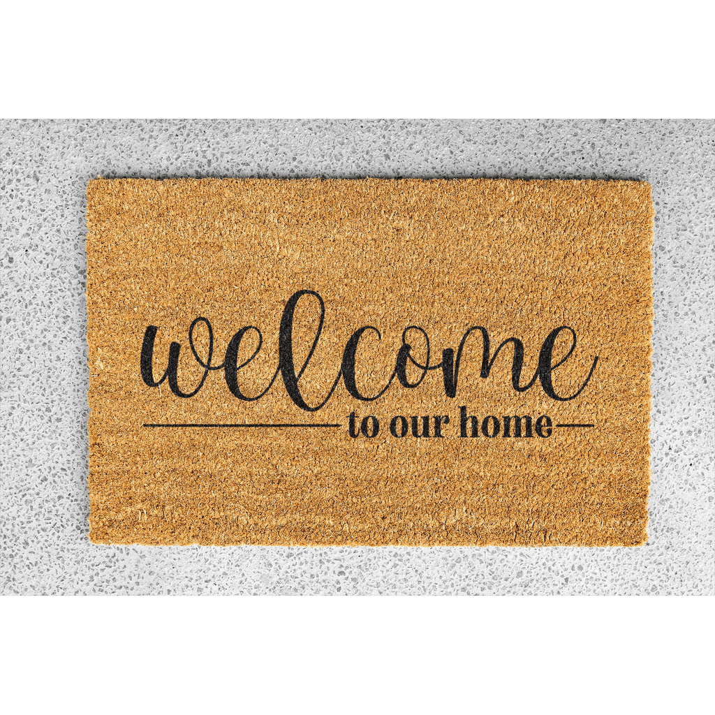 Coir Doormat - "Welcome to our home"