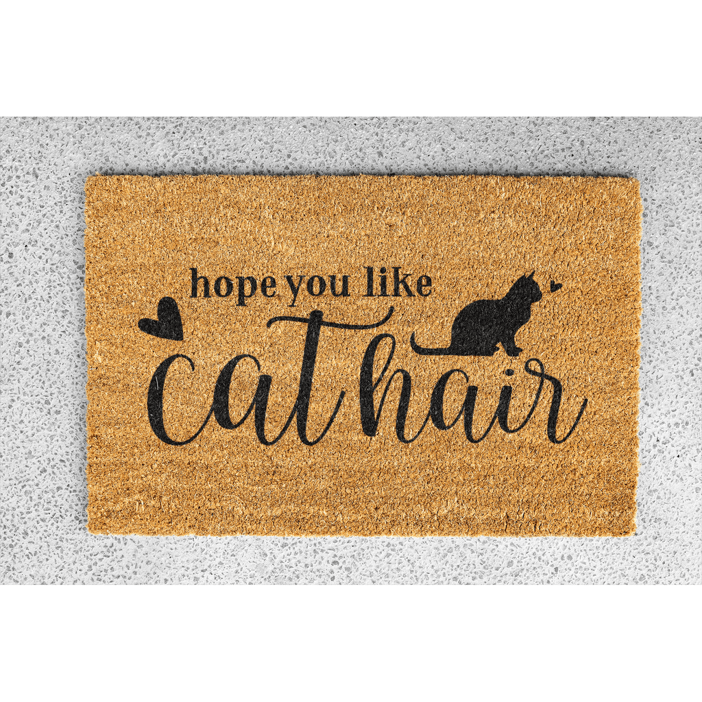 Coir Doormat - "Hope you like cathair"